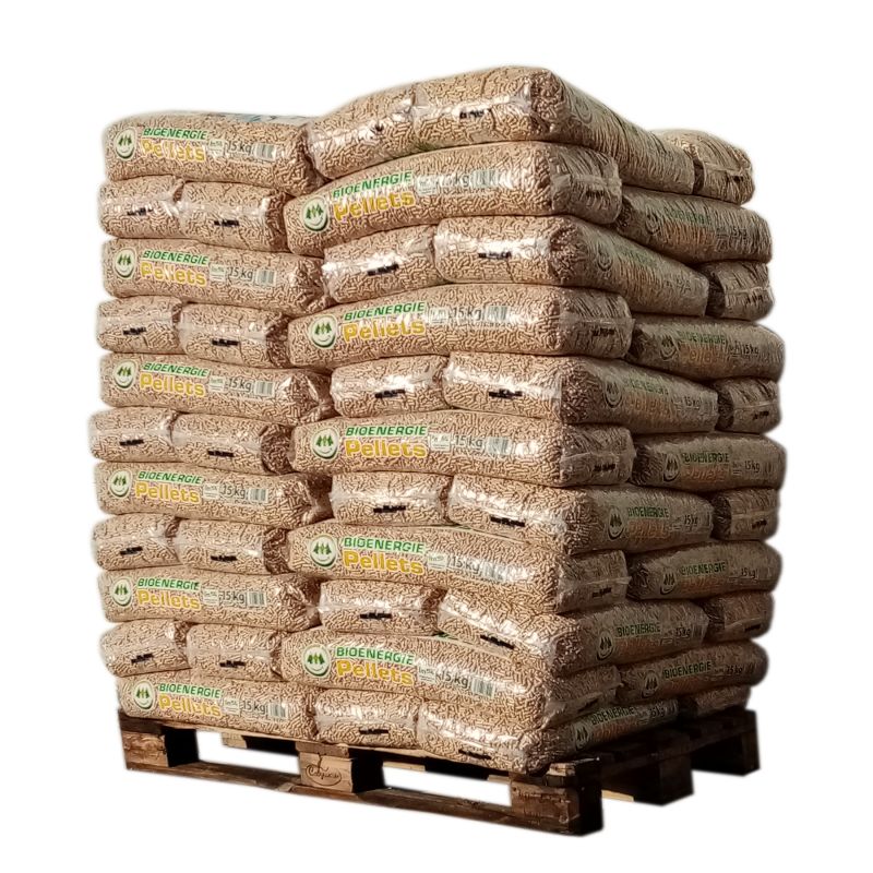 Pellets de Bioenergia – Palete com 66 sacos de 15 kg