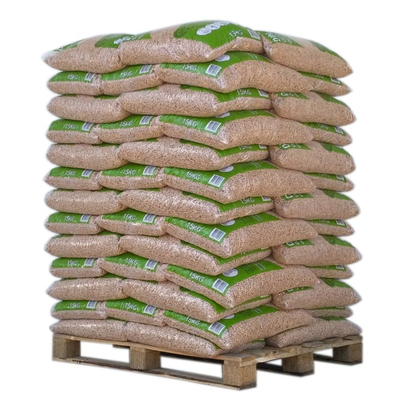 Pellets DIN – Palete com 65 sacos de 15 kg